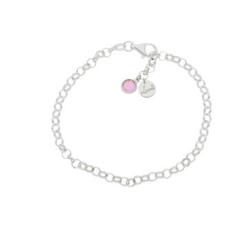 Pulsera con piedra rosa