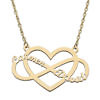 Gargantilla infinito y corazón entrelazado personalizable