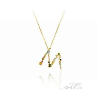 Inicial plata chapada en oro Colour