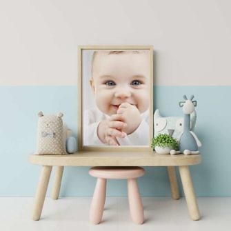 Marcos porta foto infantil plata