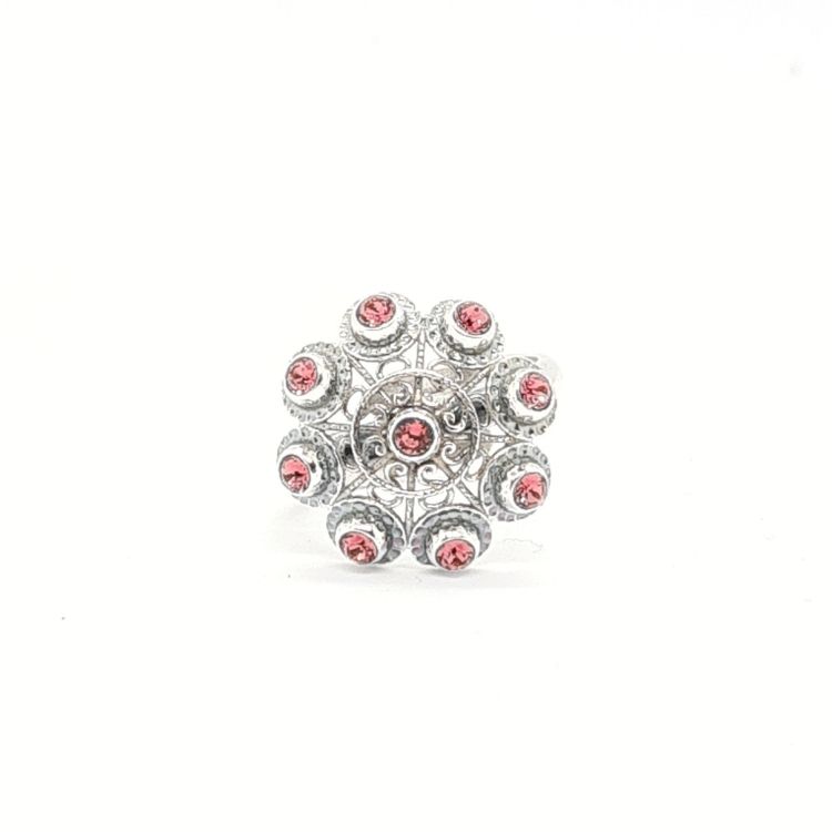 Anillo botón charro clearance plata