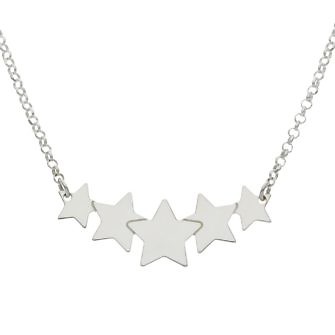 Gargantilla de estrellas en plata de Ley