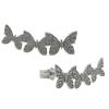 Pendientes trepadores con mariposas en plata de Ley.