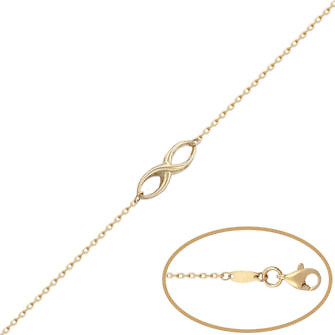 Pulsera infinito en oro de 18 Kl
