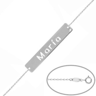 Pulsera con letrero personalizable