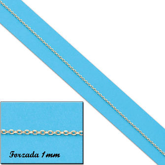 Cadena forzada maciza en oro de 18 Kl (1mm)