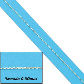 Cadena forzada en oro de 18 Kl  (0.80mm)