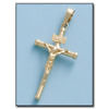 Cruz con Cristo en oro de 18 Kl (18x32mm)