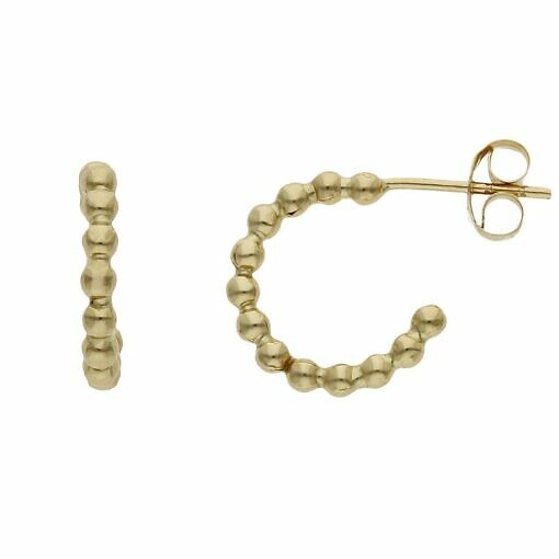 Aros con bolas en oro de 18 Kl.