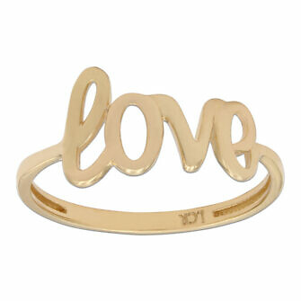 Anillo love en oro de 18 Kl.