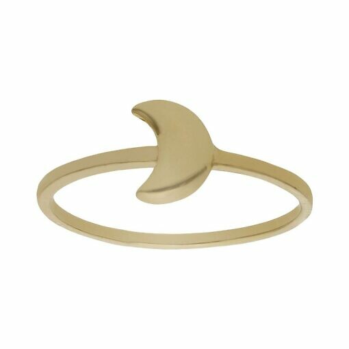 Anillo luna en oro y oro blanco de 18 Kl.