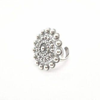 Anillo charro plata XXL sortija anillo de Salamanca de botón charro de grandes dimensiones