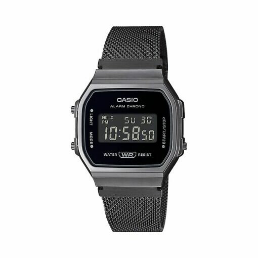 Reloj Casio Vintage Negro Malla Milanesa
