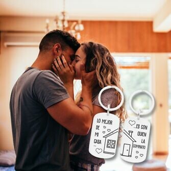 Llaveros para parejas con frases bonitas