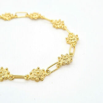 Pulsera charra en oro 18k pulsera de filigrana charra en oro de Salamanca con botones charros