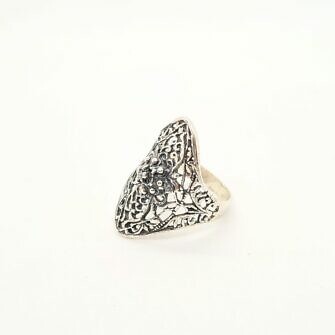 Anillo filigrana Charra Teja sortija teja con botón charro en plata de ley anillo de Salamanca 2