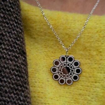 Colgante Botón Charro Personalizable cortado y grabado a láser