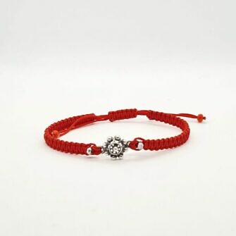 Pulsera Hilo Botón Charro Pequeño pulsera charra macramé Salamanca Roja