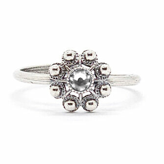 Anillo Charro Pequeño Color Cristal Blanco aberto Salamanca