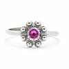 Anillo Charro Pequeño Color Cristal Fucsia aberto Salamanca