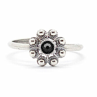 Anillo Charro Pequeño Color Cristal Negro aberto Salamanca