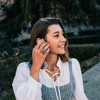 Colgante Charro Plata Clásico y Anillo Botón Charro de Salamanca XL