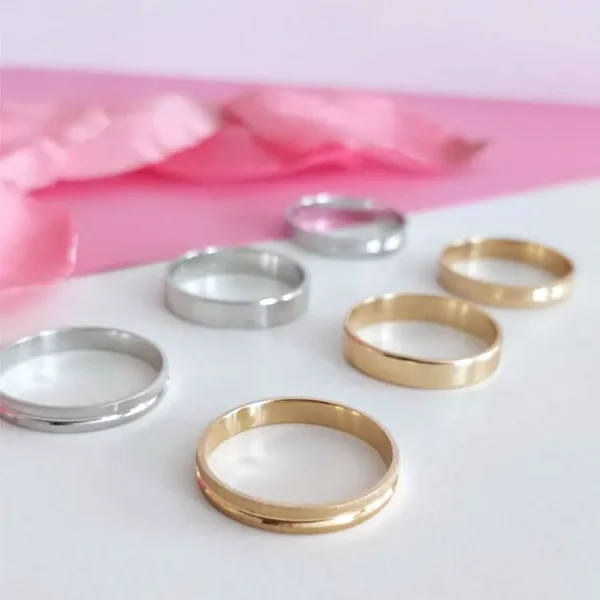 Alianzas de oro de 18 k