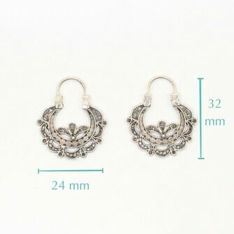 Pendientes aro filigrana Retama CR1-Nº4 Medidas