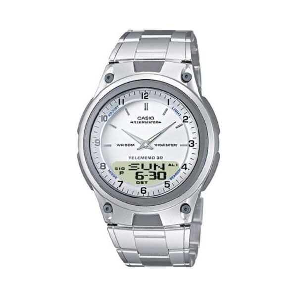 Reloj Casio radiocontrolado esfera redonda y cadena de acero