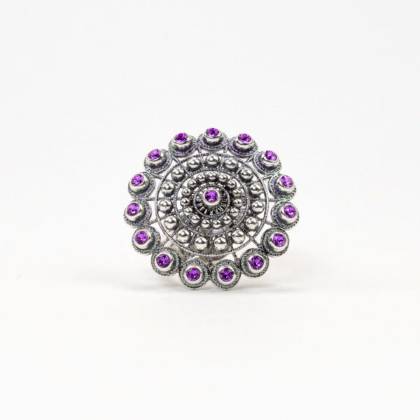 Anillo charro plata color XXL