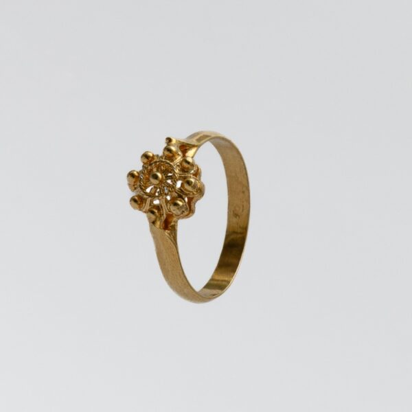 Anillo charro oro botón clásico pequeño Sortija charra Oro