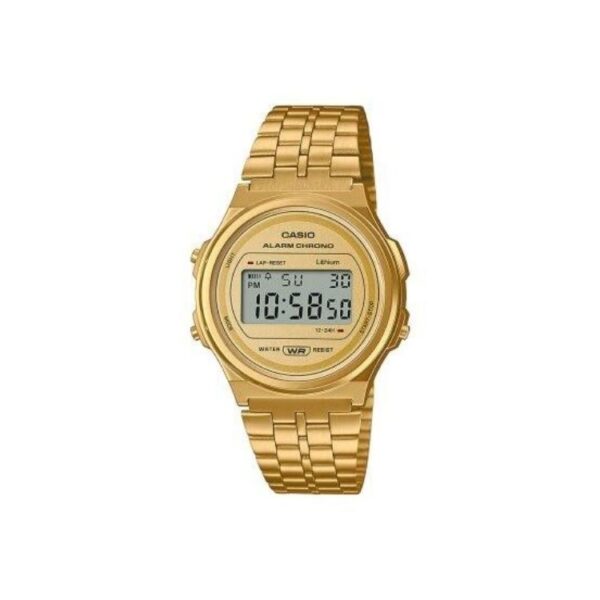 Reloj Casio vintage redondo dorado