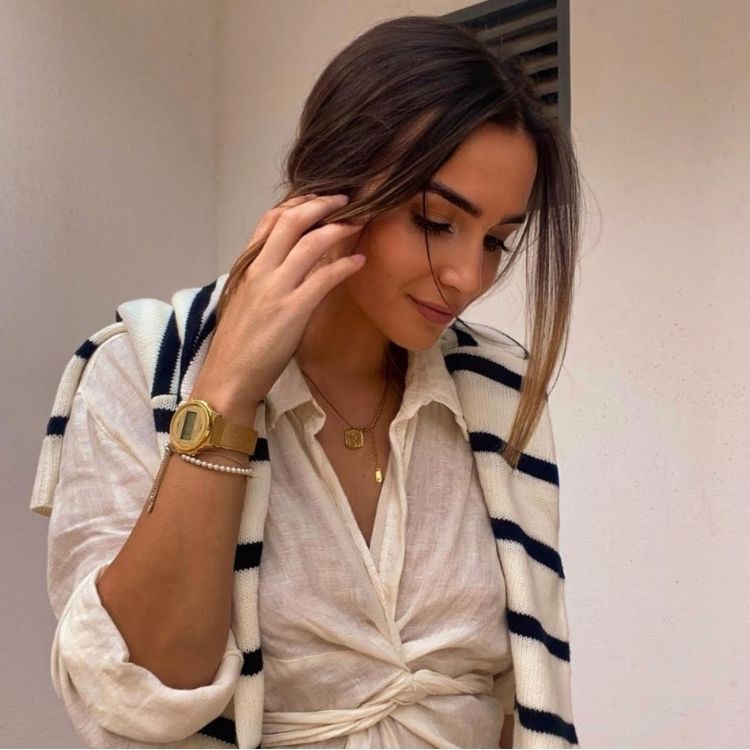 Reloj Casio vintage redondo dorado malla - Imagen 7