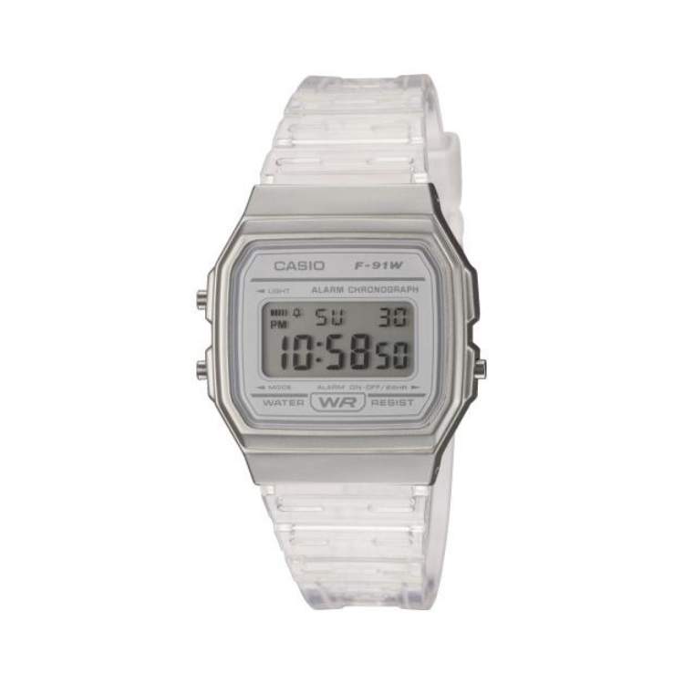 Reloj Casio Vintage F-91WS translúcido rectangular | icono retro digital - Imagen 3