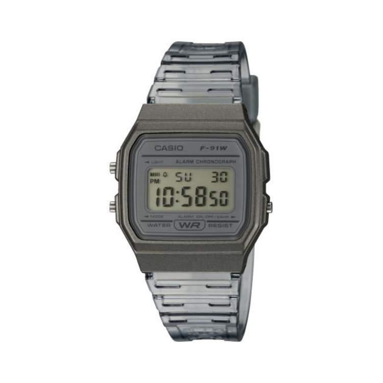 Reloj Casio Vintage F-91WS translúcido rectangular | icono retro digital - Imagen 4