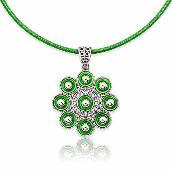 Gargantilla-boton-charro-esmalte-a-color-S1207-color-verde