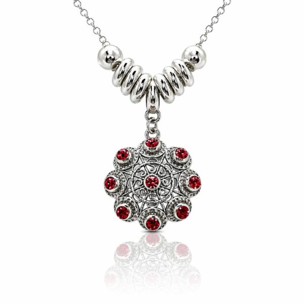 Gargantilla-boton-charro-plata-cristales-color-Rojo-S1509
