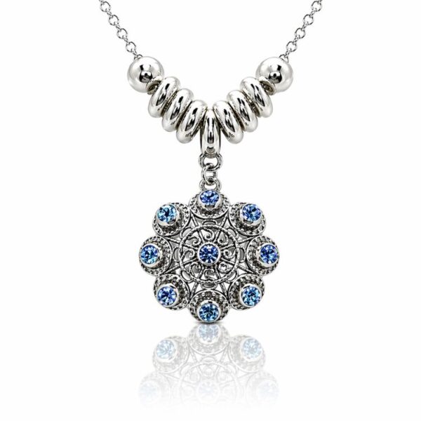 Gargantilla-boton-charro-plata-cristales-color-azul-S1509