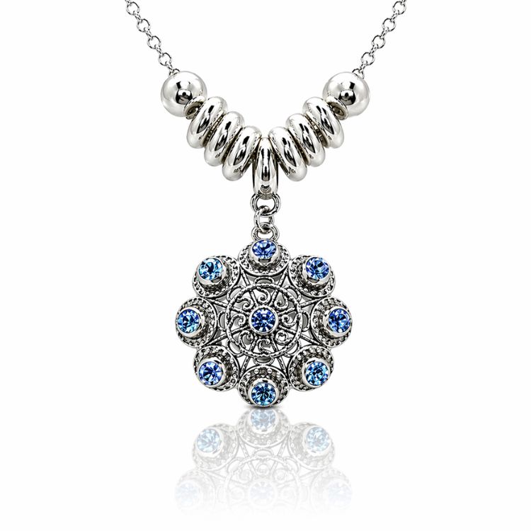 Gargantilla-boton-charro-plata-cristales-color-azul-S1509