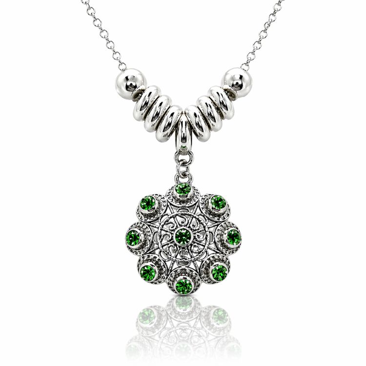 Gargantilla-boton-charro-plata-cristales-color-mverde-S150