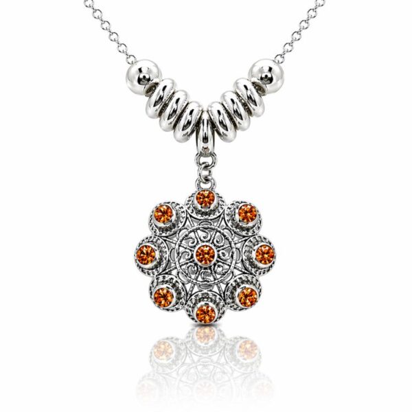 Gargantilla-boton-charro-plata-cristales-color-naranja-S1509