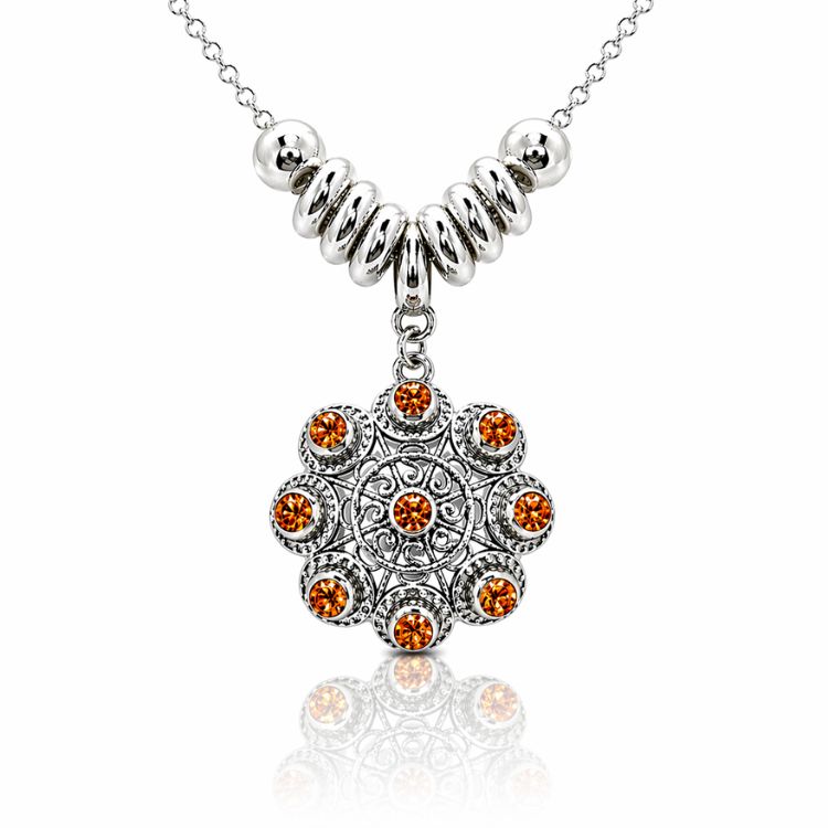Gargantilla-boton-charro-plata-cristales-color-naranja-S1509