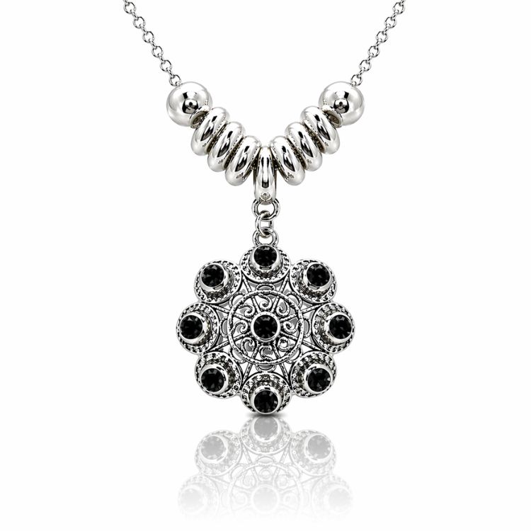 Gargantilla-boton-charro-plata-cristales-color-negro-S1509