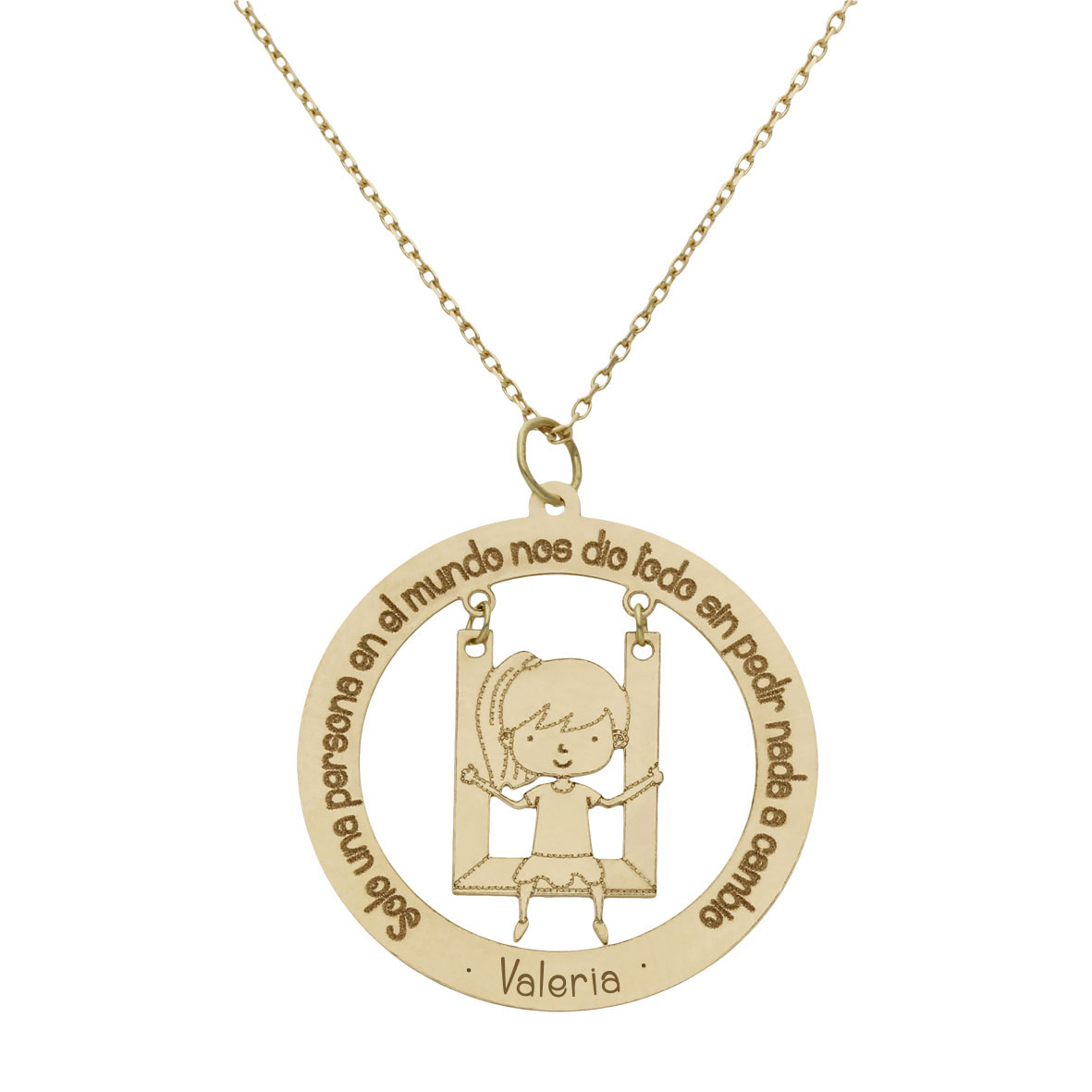 Gargantilla columpio + niños y frase - Imagen 2