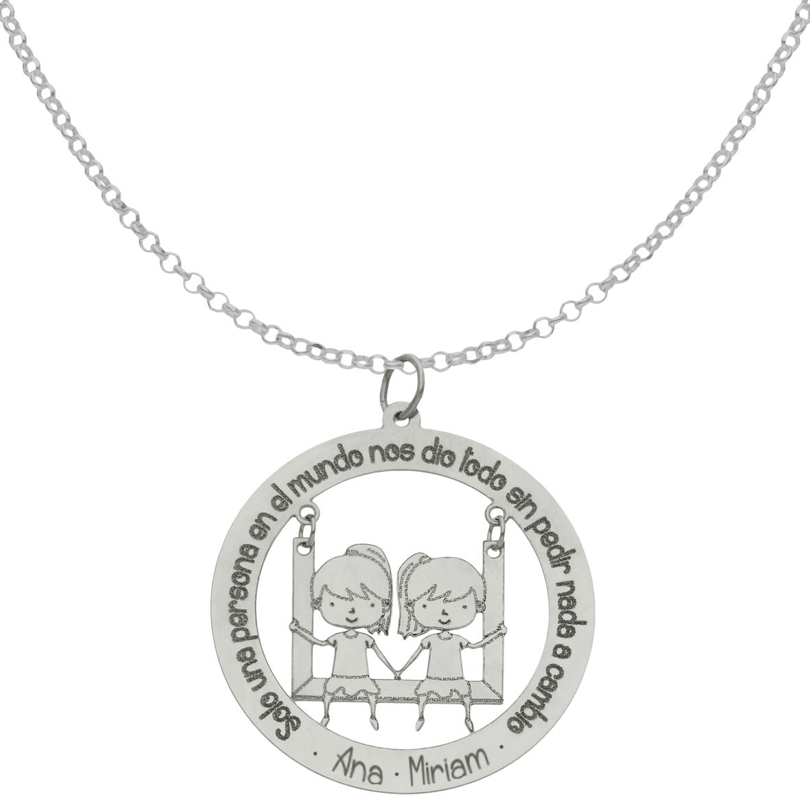 Gargantilla columpio + niños y frase - Imagen 15