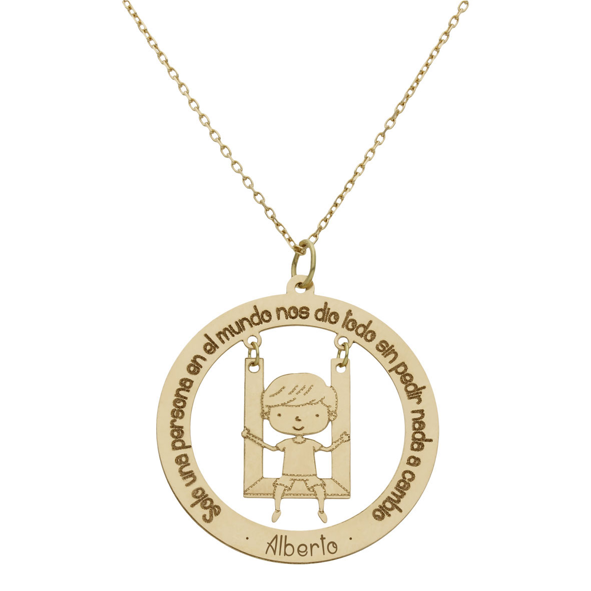 Gargantilla columpio + niños y frase - Imagen 3