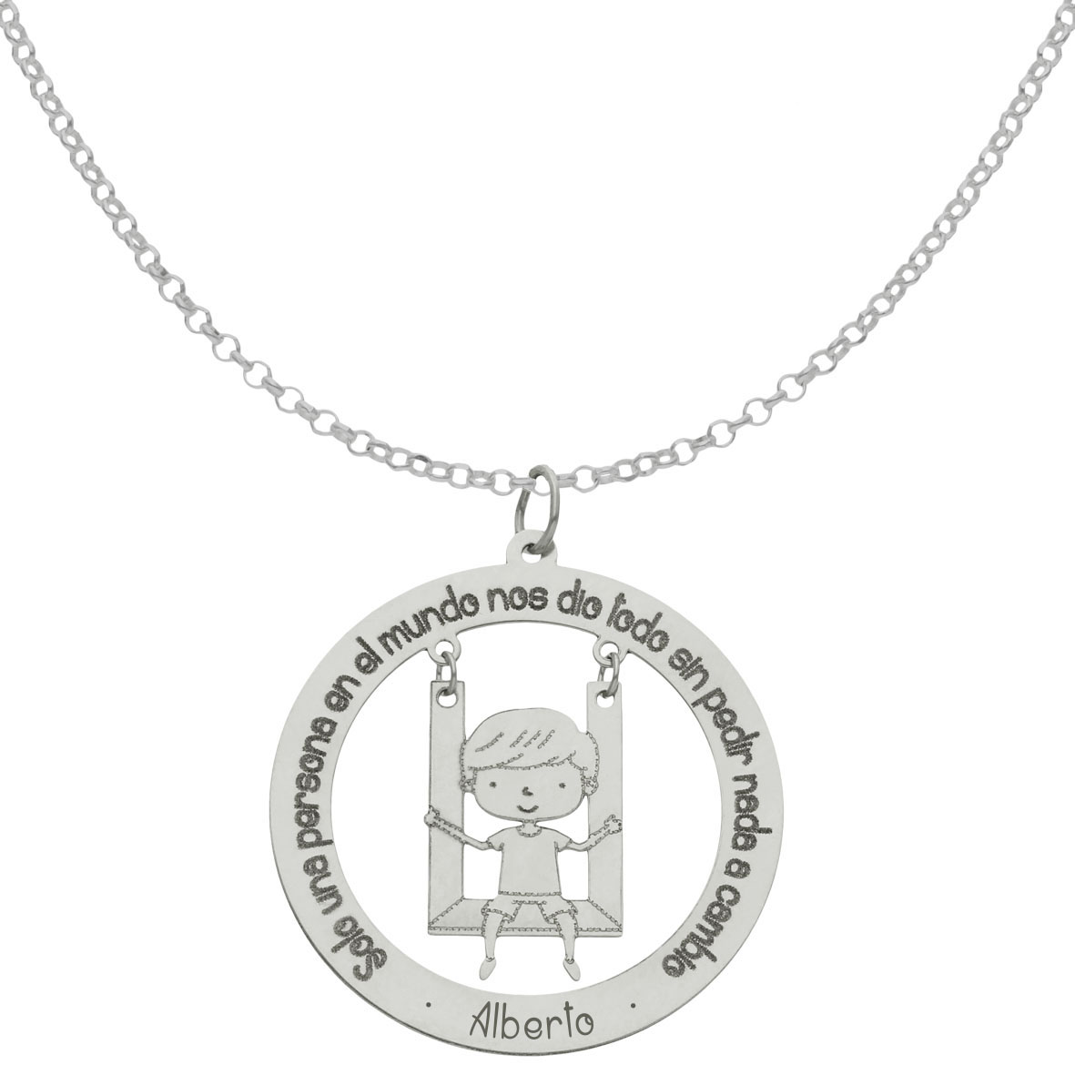 Gargantilla columpio + niños y frase - Imagen 8