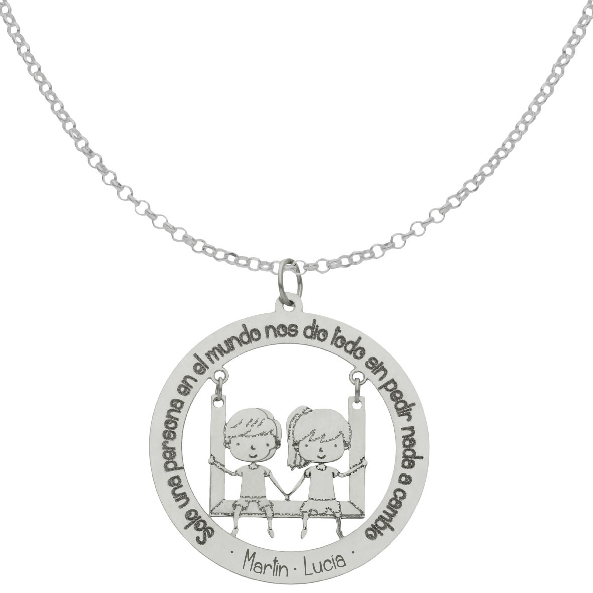 Gargantilla columpio + niños y frase - Imagen 13