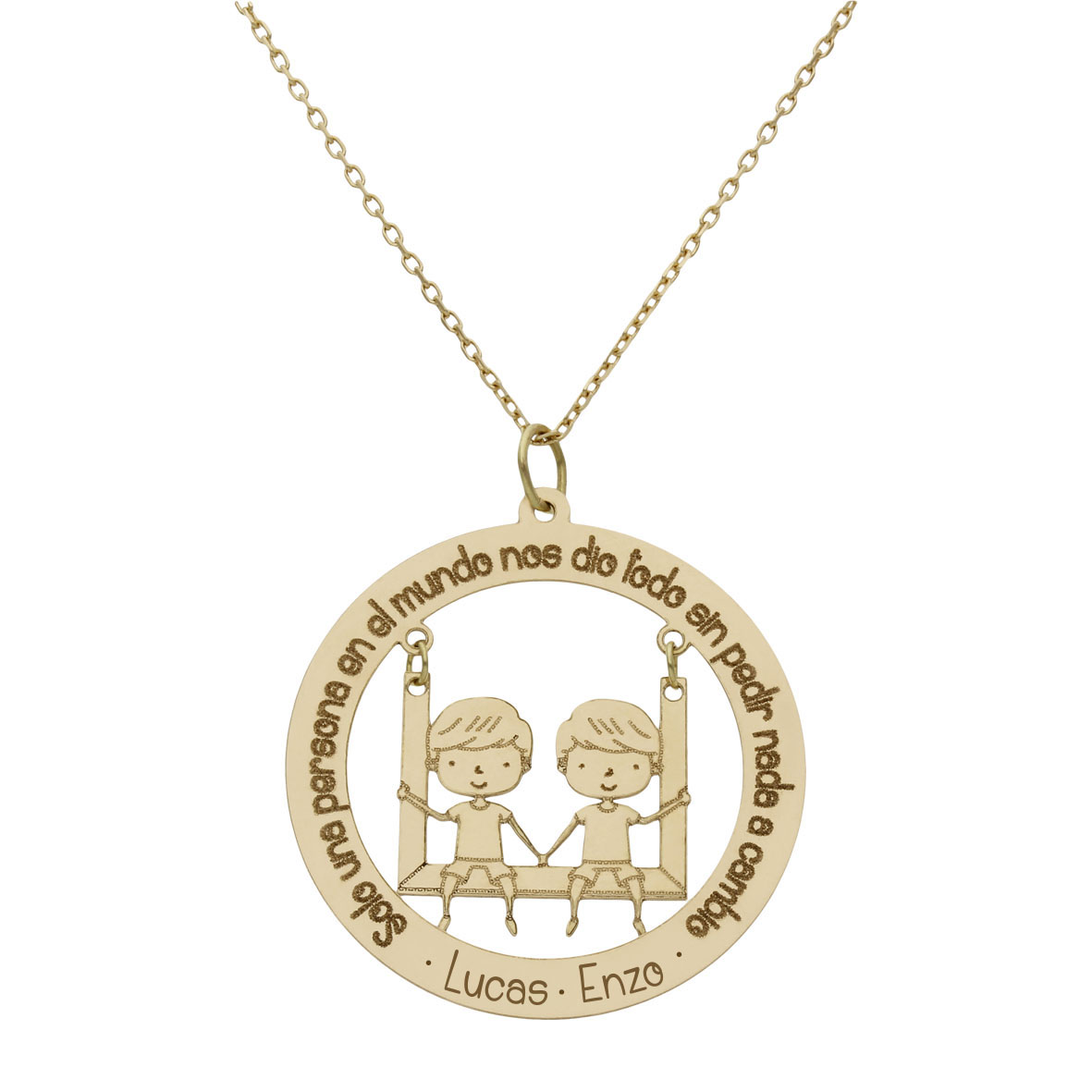 Gargantilla columpio + niños y frase - Imagen 5