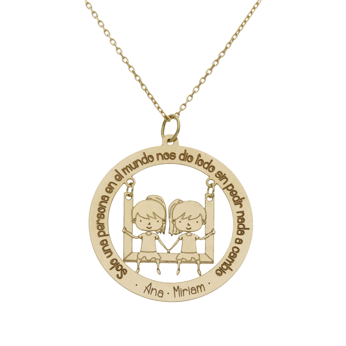 Gargantilla columpio + niños y frase - Imagen 4